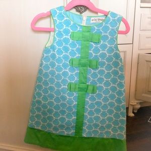 Mini Boden jacquard seashell shift 4/5